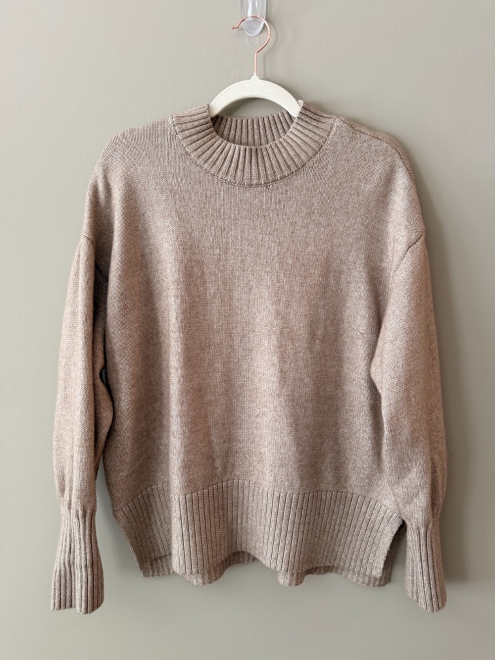 H&M Taupe Turtleneck-Style Sweater